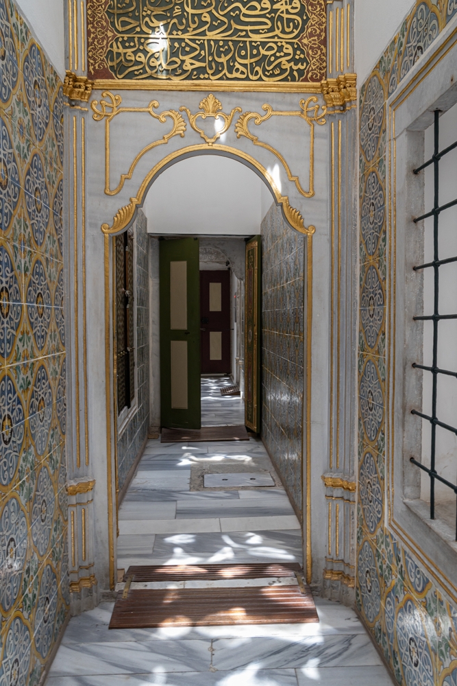 Golden Road corridor inside the Topkapi Palace Harem in Istanbul