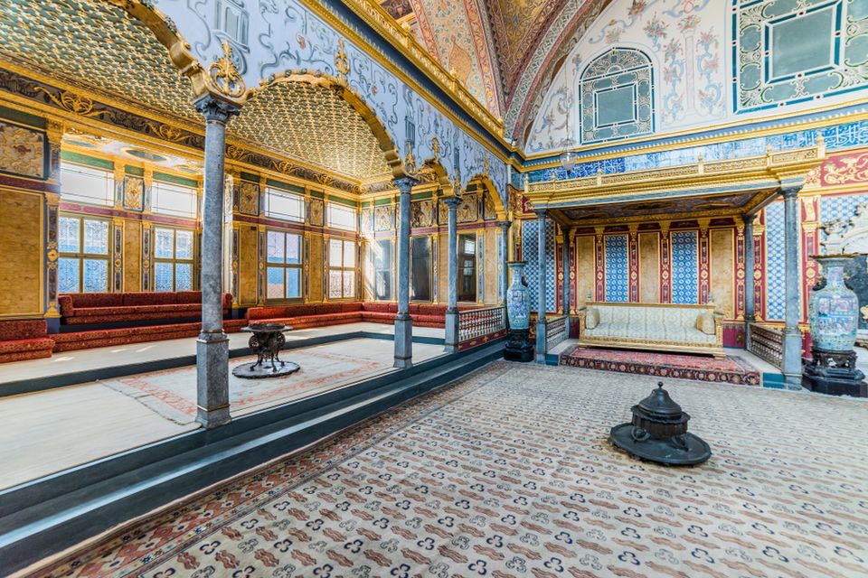Interior of the Valide Sultan quarters inside the Topkapi Palace Harem in Istanbul